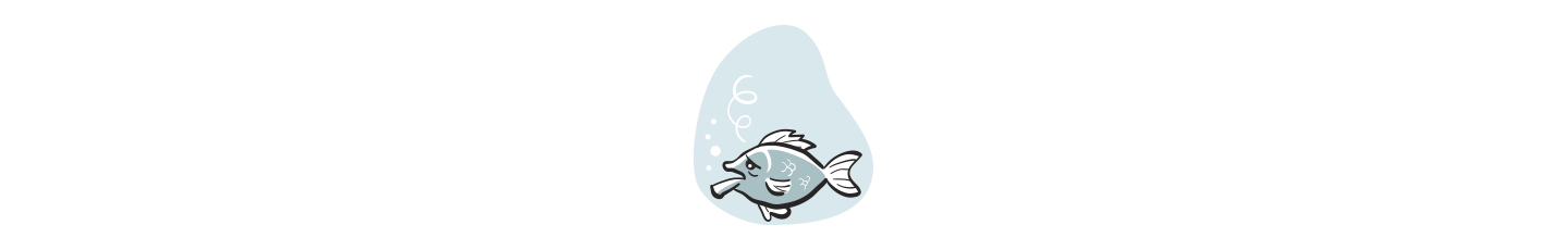 Illustration af fisk - forurening