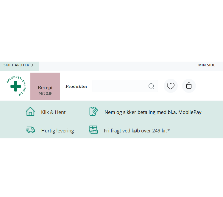 Apoteket Online Skaermbillede