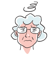 Illustration af dame der bivirkninger