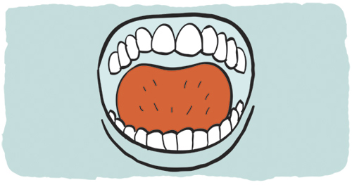 Illustration af åben mund