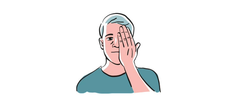 Illustration mand tester syn