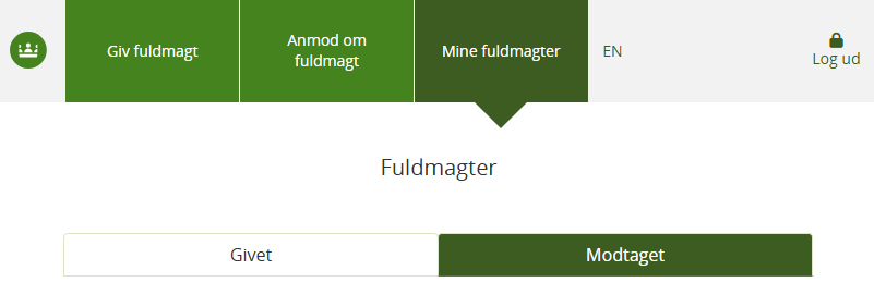 fuldmagt på borger.dk mine fuldmagter