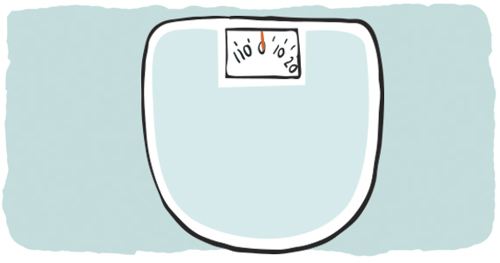 Illustration af badevægt