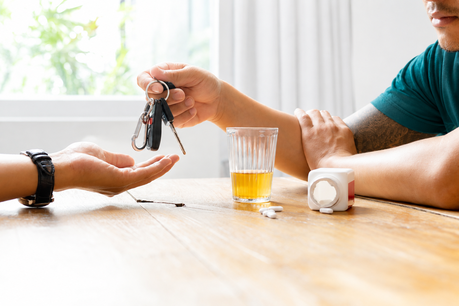 Overlad bilnøglerne til en anden, hvis du tager sløvende medicin og har drukket alkohol 