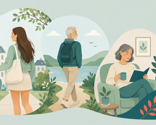 Intim Coverbillede Collage Ung Kvinde Moden Mand Og Kvinde