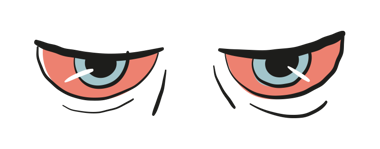 Illustration røde øjne