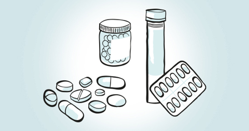 Illustration af smertestillende
