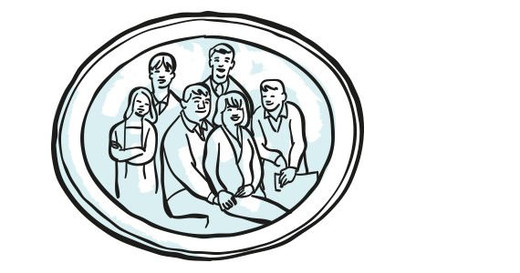 Illustration af familieportræt