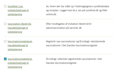 Digital Fuldmagt Til Vaccinationsregistret