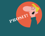 Mand nyser og siger prosit
